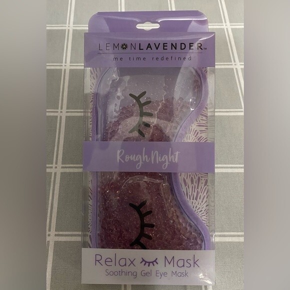 Lemon Lavender Relaxation Gel Eye Mask Hot Cold Headache Relief Reduce Puffiness - Picture 2 of 5